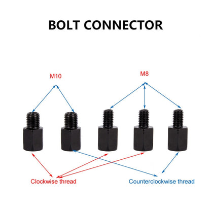 ZF001-185B กระจกมองหลังคู่กระจกสะท้อนแสงสำหรับรถ ATV สี่ล้อ, ZF001-185B
