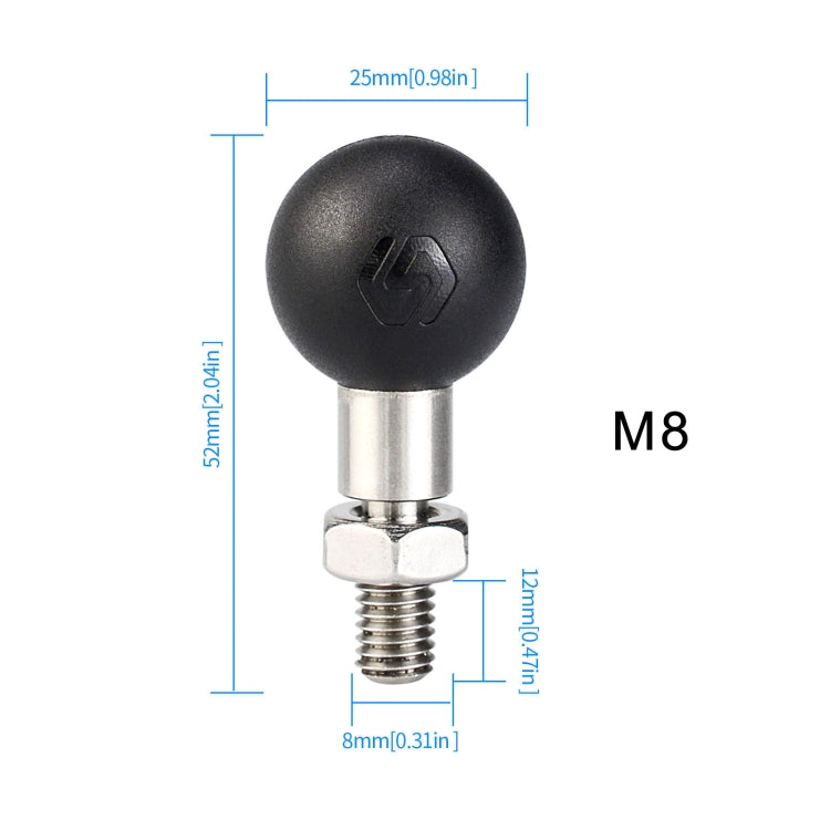 WUPP PJ-416A1 YF-213 กระจกมองหลังรถจักรยานยนต์ Mount M8 Bracket FIXED BALL HEAD, M8