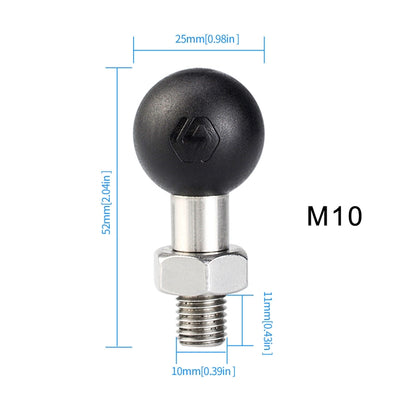 WUPP PJ-416A2 YF-213 กระจกมองหลังรถจักรยานยนต์ Mount M10 Bracket FIXED BALL HEAD, M10