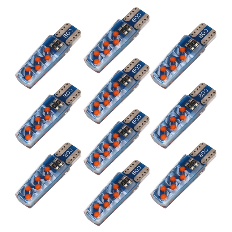 10 ชิ้น T10 DC12V / 1.2 วัตต์ไฟกวาดล้างรถยนต์ 12LEDs ลูกปัดโคมไฟซัง, 12LEDs COB (Ice Blue Light), 12LEDs COB (Blue Light), 12LEDs COB (Pink Light), 12LEDs COB (Green Light), 12LEDs COB (Red Light), 12LEDs COB (White Light), 12LEDs COB (Yellow Light)