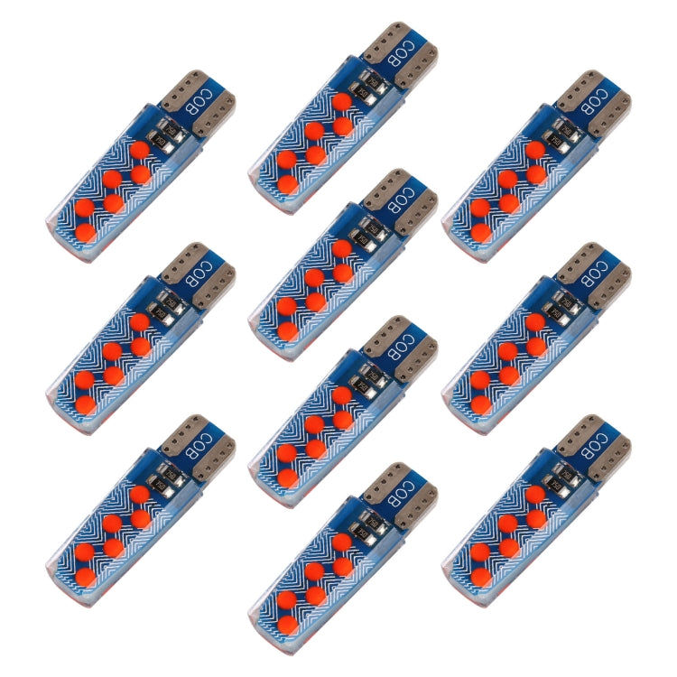 10 ชิ้น T10 DC12V / 1.2 วัตต์ไฟกวาดล้างรถยนต์ 12LEDs ลูกปัดโคมไฟซัง, 12LEDs COB (Ice Blue Light), 12LEDs COB (Blue Light), 12LEDs COB (Pink Light), 12LEDs COB (Green Light), 12LEDs COB (Red Light), 12LEDs COB (White Light), 12LEDs COB (Yellow Light)
