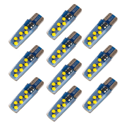 10 ชิ้น T10 DC12V / 1.2 วัตต์ไฟกวาดล้างรถยนต์ 12LEDs ลูกปัดโคมไฟซัง, 12LEDs COB (Ice Blue Light), 12LEDs COB (Blue Light), 12LEDs COB (Pink Light), 12LEDs COB (Green Light), 12LEDs COB (Red Light), 12LEDs COB (White Light), 12LEDs COB (Yellow Light)