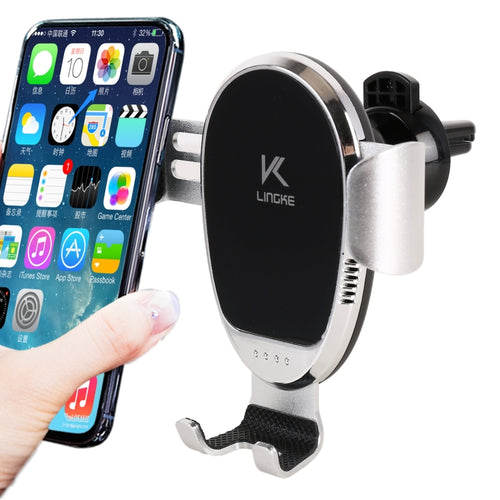 LINGKE Car Air Outlet Snap-in Gravity ที่วางโทรศัพท์มือถือ, Air Outlet  Phone Holder