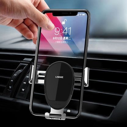 LINGKE Car Air Outlet Snap-in Gravity ที่วางโทรศัพท์มือถือ, Air Outlet  Phone Holder