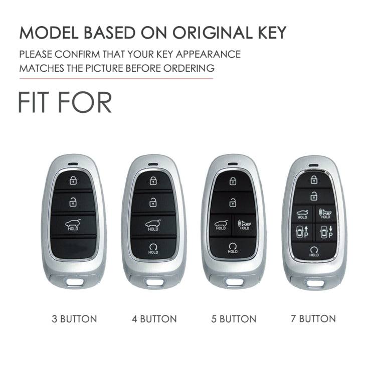 Hallmo รถ Cowhide หนังกุญแจฝาครอบป้องกันสำหรับ Hyundai สตาร์ท 4 ปุ่ม, For Hyundai 4-button Start