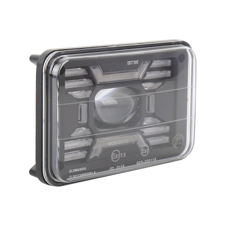 OL-2051S 1 คู่ 4x6 นิ้วรถออฟโรดัดแปลง Angel Devil Eyes ไฟหน้าสี่เหลี่ยมผืนผ้า, OL-2051S