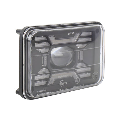 OL-2051S 1 คู่ 4x6 นิ้วรถออฟโรดัดแปลง Angel Devil Eyes ไฟหน้าสี่เหลี่ยมผืนผ้า, OL-2051S