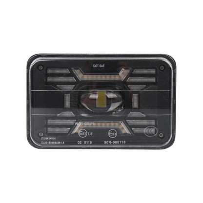 OL-2051S 1 คู่ 4x6 นิ้วรถออฟโรดัดแปลง Angel Devil Eyes ไฟหน้าสี่เหลี่ยมผืนผ้า, OL-2051S
