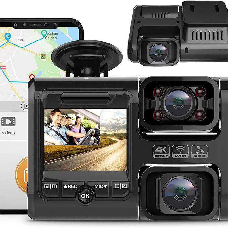 Z30 WiFi เลนส์คู่ HD 2160P การมองเห็นกลางคืนแบบไม่แสง 360 องศาเครื่องบันทึกการขับขี่แบบพาโนรามารุ่น GPS, Z30 GPS Version