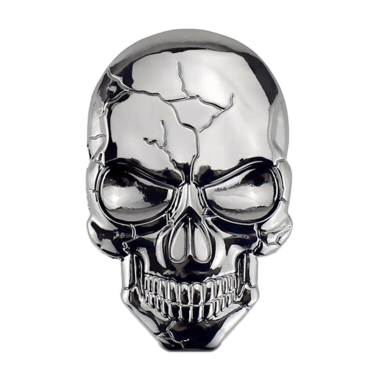 สติ๊กเกอร์ติดรถยนต์โลหะ Devil Skull สามมิติ, Bronze, Silver Grey, Titanium Color