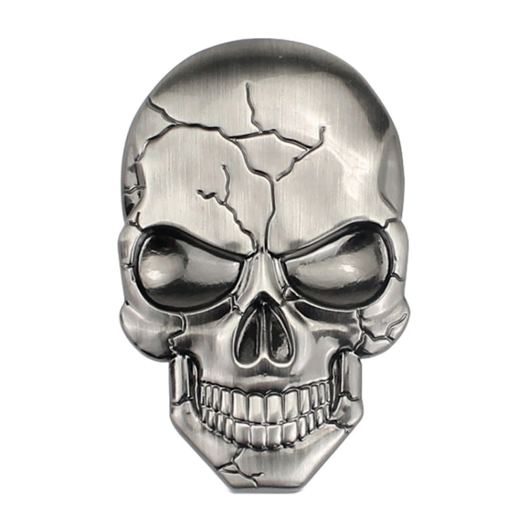 สติ๊กเกอร์ติดรถยนต์โลหะ Devil Skull สามมิติ, Bronze, Silver Grey, Titanium Color