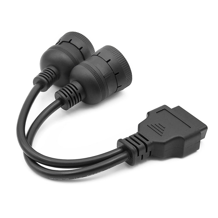 J1708 J1939 6Pin 9Pin to OBD2 16Pin หญิงสายอะแดปเตอร์วินิจฉัยรถยนต์, 6Pin 9Pin to OBD2