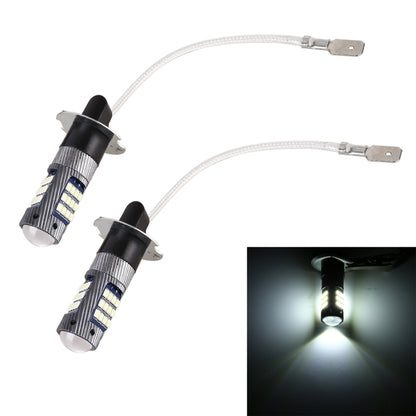 1 คู่ H3 DC12V / 5W ไฟตัดหมอก LED รถยนต์พร้อมลูกปัดโคมไฟ 42LEDs SMD-2016, H3 (White Light), H3 (Yellow Light)