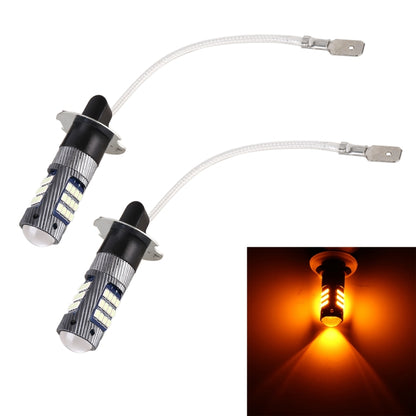 1 คู่ H3 DC12V / 5W ไฟตัดหมอก LED รถยนต์พร้อมลูกปัดโคมไฟ 42LEDs SMD-2016, H3 (White Light), H3 (Yellow Light)