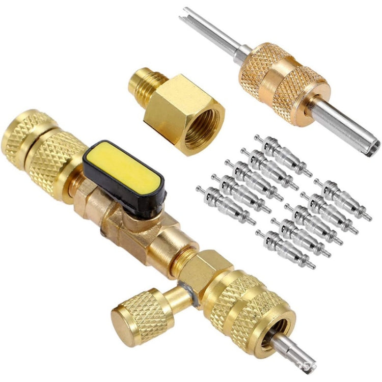 เครื่องมือติดตั้งตัวถอดสปูล R410A R22 พร้อมพอร์ต SAE 1/4 และ 5/16 ขนาดคู่, R410A