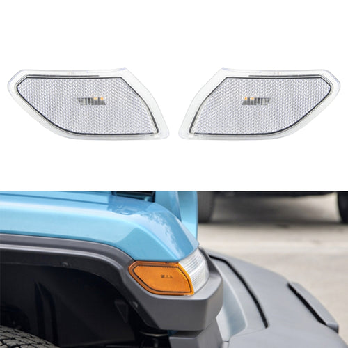 รถโปร่งใสล้อคิ้วด้านข้างไฟเลี้ยว Leaf PLATE สำหรับ JEEP Wrangler JL 2018-, Transparent