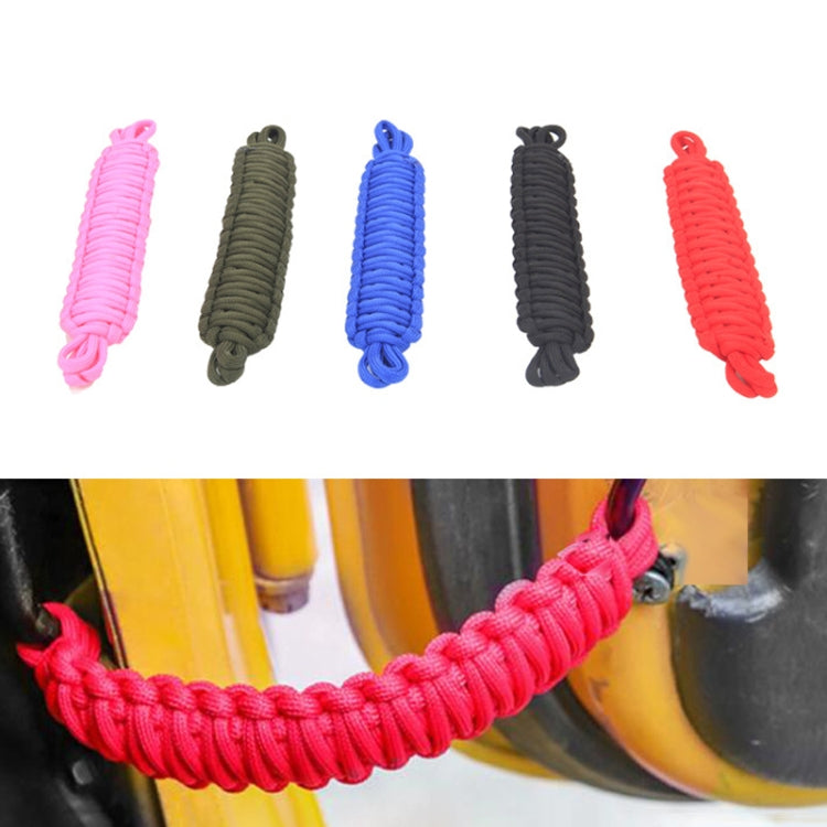 รถ สายรัดเชือกถักสำหรับรถจี๊ปแรงเลอร์, Short (Black), Short (Red)