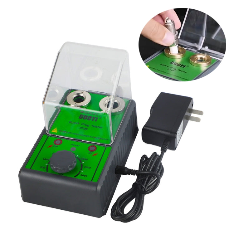 DUOYI DY28 รถเครื่องทดสอบหัวเทียนแบบ Double Hole, ปลั๊ก US, DUOYI US Plug