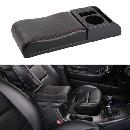 รถอเนกประสงค์ Dual USB ที่เท้าแขนกล่อง Booster Pad, หนังคาร์บอนไฟเบอร์ชนิดโค้ง, Carbon Fiber Curved Type (Black), Carbon Fiber Curved Type (Black Red)), Carbon Fiber Curved Type (Black White)