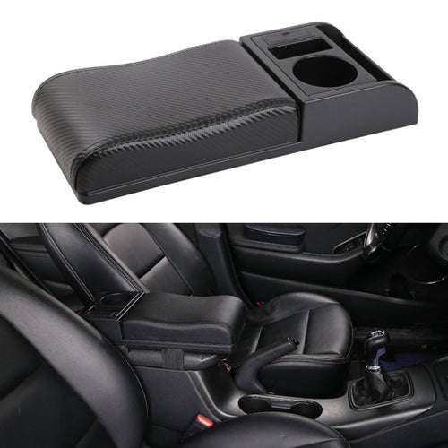 รถอเนกประสงค์ Dual USB ที่เท้าแขนกล่อง Booster Pad, หนังคาร์บอนไฟเบอร์ชนิดโค้ง, Carbon Fiber Curved Type (Black), Carbon Fiber Curved Type (Black Red)), Carbon Fiber Curved Type (Black White)