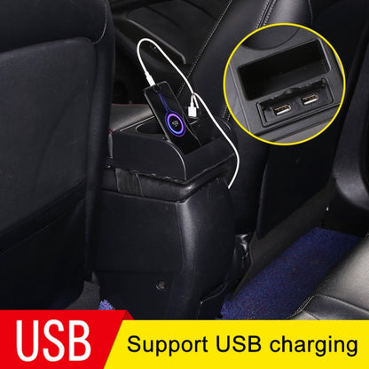 รถอเนกประสงค์ Dual USB ที่เท้าแขนกล่อง Booster Pad, หนังคาร์บอนไฟเบอร์ชนิดโค้ง, Carbon Fiber Curved Type (Black), Carbon Fiber Curved Type (Black Red)), Carbon Fiber Curved Type (Black White)