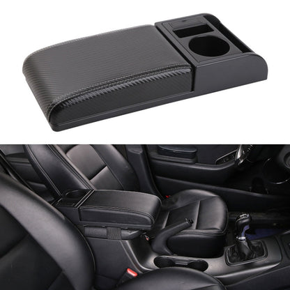รถอเนกประสงค์ Dual USB ที่เท้าแขนกล่อง Booster Pad, หนังคาร์บอนไฟเบอร์แบบตรง, Carbon Fiber Straight Type (Black), Carbon Fiber Straight Type (Black Red), Carbon Fiber Straight Type (Black White)