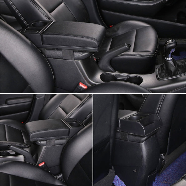 รถอเนกประสงค์ Dual USB ที่เท้าแขนกล่อง Booster Pad, หนังคาร์บอนไฟเบอร์แบบตรง, Carbon Fiber Straight Type (Black), Carbon Fiber Straight Type (Black Red), Carbon Fiber Straight Type (Black White)