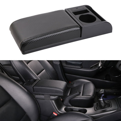 รถอเนกประสงค์ Dual USB ที่เท้าแขนกล่อง Booster Pad, หนังคาร์บอนไฟเบอร์แบบตรง, Carbon Fiber Straight Type (Black), Carbon Fiber Straight Type (Black Red), Carbon Fiber Straight Type (Black White)