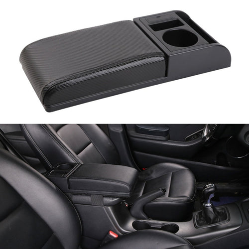 รถอเนกประสงค์ Dual USB ที่เท้าแขนกล่อง Booster Pad, หนังคาร์บอนไฟเบอร์แบบตรง, Carbon Fiber Straight Type (Black), Carbon Fiber Straight Type (Black Red), Carbon Fiber Straight Type (Black White)