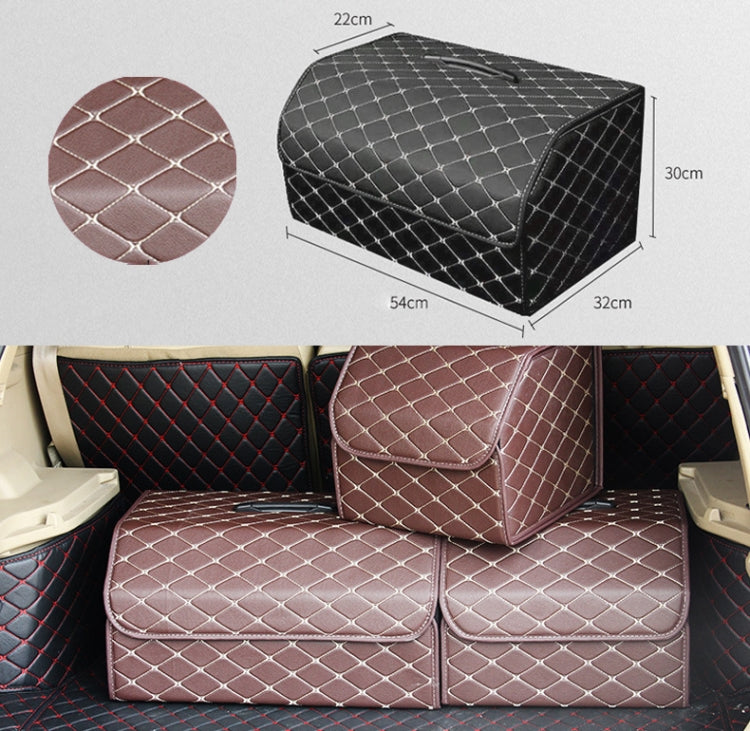 กล่องเก็บของท้ายรถแบบพับได้ Rhombic Grid ขนาดใหญ่: 54 x 32 x 30ซม, Rhombic 54 x 32 x 30cm (Coffee), Rhombic 54 x 32 x 30cm (Black Red), Rhombic 54 x 32 x 30cm (Black), Rhombic 54 x 32 x 30cm (Wine Red), Rhombic 54 x 32 x 30cm (Beige)