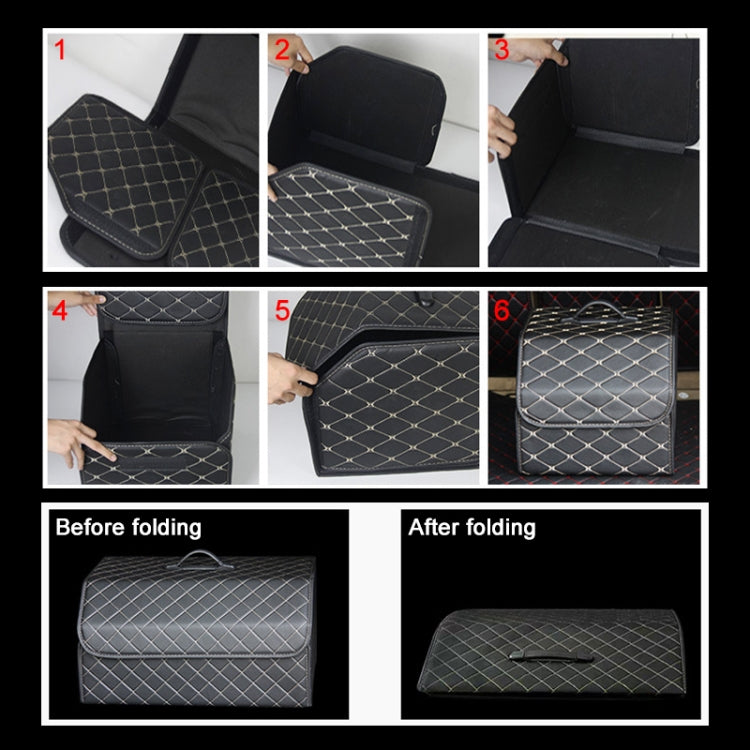 กล่องเก็บของท้ายรถแบบพับได้ Rhombic Grid ขนาดใหญ่: 54 x 32 x 30ซม, Rhombic 54 x 32 x 30cm (Coffee), Rhombic 54 x 32 x 30cm (Black Red), Rhombic 54 x 32 x 30cm (Black), Rhombic 54 x 32 x 30cm (Wine Red), Rhombic 54 x 32 x 30cm (Beige)
