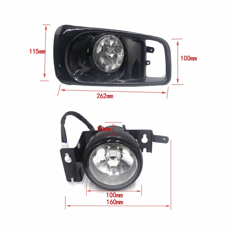 1 คู่รถดัดแปลงไฟตัดหมอกหน้าสำหรับ Honda Civic 1999-2000, For Honda Civic 1999-2000 (White Light), For Honda Civic 1999-2000 (Yellow Light)