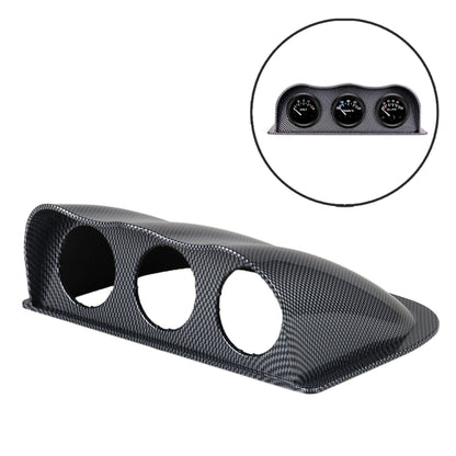 รถ 52 มม. 3 รู Dash Gauge Meter Pod Mount Holder, คาร์บอนไฟเบอร์, 3 Holes, Carbon Fiber