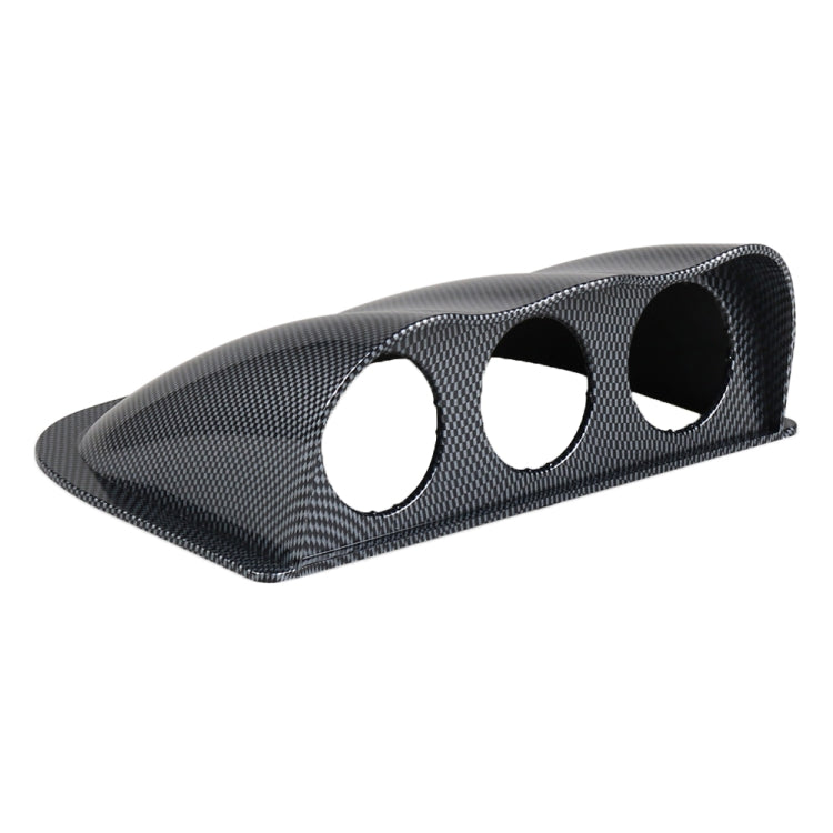รถ 52 มม. 3 รู Dash Gauge Meter Pod Mount Holder, คาร์บอนไฟเบอร์, 3 Holes, Carbon Fiber