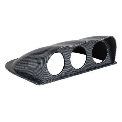 รถ 52 มม. 3 รู Dash Gauge Meter Pod Mount Holder, คาร์บอนไฟเบอร์, 3 Holes, Carbon Fiber