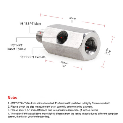 รถดัดแปลง 1/8 นิ้ว NPT ขั้วต่อเซ็นเซอร์ความดันน้ำมัน, 1/8 inch NPT Connector