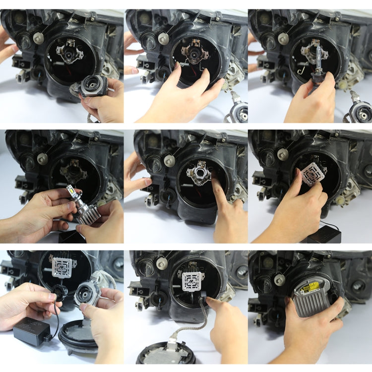 1 คู่ D Series D4S รถ HID Ballast TO LED ไฟหน้า DC12V/35 W/6000 K/5000LM, D4S