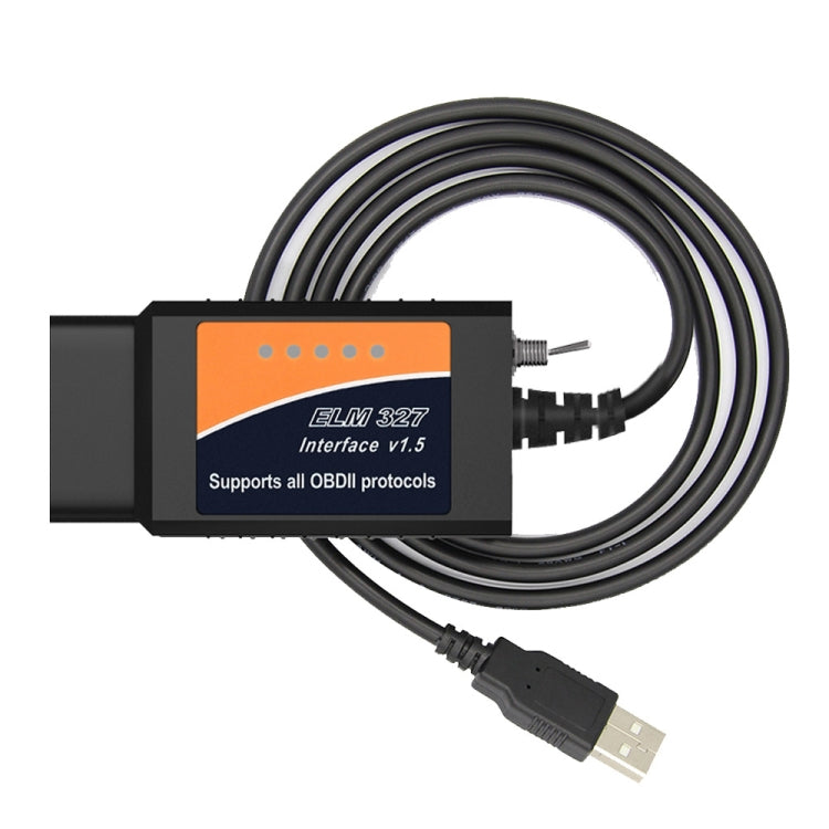 OBD ELM327 V1.5 USB รถ สายวินิจฉัยความผิดพร้อมสวิตช์, ELM327 V1.5 with Switch (Black), ELM327 V1.5 with Switch (Orange)