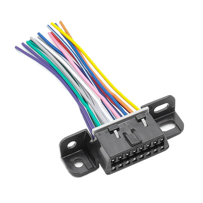 J1962F OBD2 16Pin Terminal รุ่นขั้วต่อตัวเมีย, ความยาวสายเคเบิล: 10 ซม, 16Pin