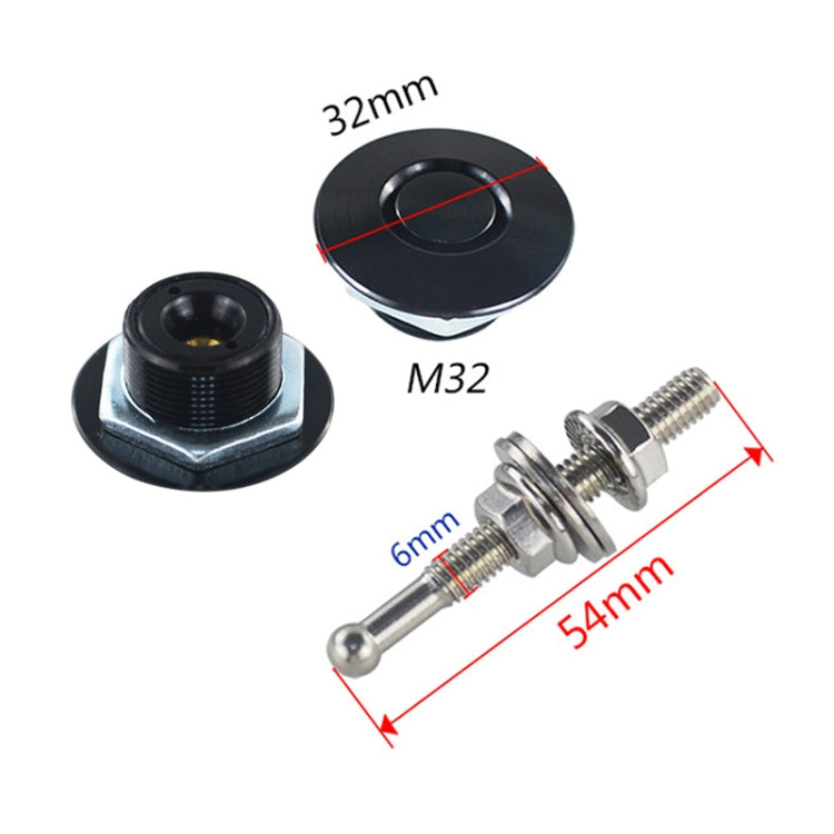 54 มม.สแตนเลสสตีลหมุดกดปุ่ม Billet Hood Pins ล็อค คลิปชุด, 54mm (Silver), 54mm (Red), 54mm (Blue), 54mm (Black)