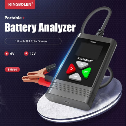KINGBOLEN BM560 6V 12V รถโหลดดิจิตอลเครื่องทดสอบแบตเตอรี่, BM560
