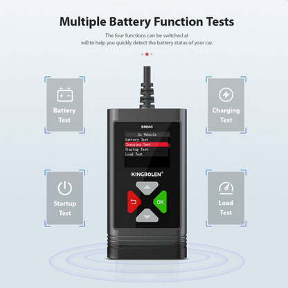 KINGBOLEN BM560 6V 12V รถโหลดดิจิตอลเครื่องทดสอบแบตเตอรี่, BM560