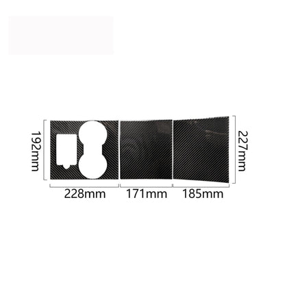 3 ชิ้นคาร์บอนไฟเบอร์รถควบคุมกลางสติ๊กเกอร์ตกแต่งสำหรับเทสลารุ่น 3, Central Control