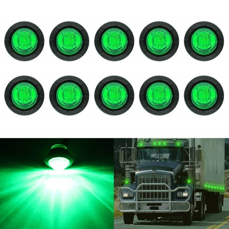 10 ชิ้น MK-009 3/4 นิ้วรถยนต์ / รถบรรทุก 3LEDs ไฟแสดงสถานะเครื่องหมายด้านข้างหลอดไฟโคมไฟ, MK-009(Red Light), MK-009(Blue Light), MK-009(Green Light), MK-009(White Light), MK-009(Yellow Light)