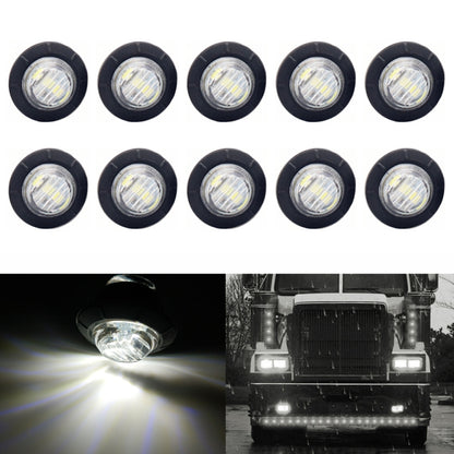 10 ชิ้น MK-009 3/4 นิ้วรถยนต์ / รถบรรทุก 3LEDs ไฟแสดงสถานะเครื่องหมายด้านข้างหลอดไฟโคมไฟ, MK-009(Red Light), MK-009(Blue Light), MK-009(Green Light), MK-009(White Light), MK-009(Yellow Light)