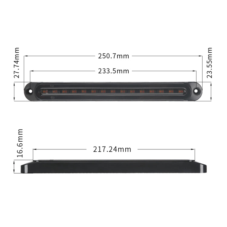 MK-013 Spotlight แบบไดนามิกไฟท้ายรถสัญญาณไฟ Strobe ไฟเตือนกระพริบ 12-24V, MK-013