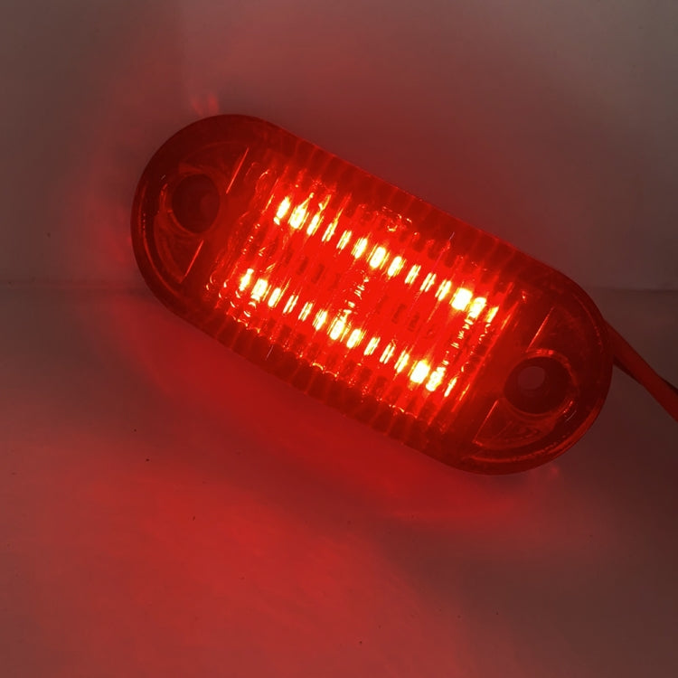10 ชิ้น MK-019 รถยนต์ / รถบรรทุก 6LEDs ไฟแสดงสถานะเครื่องหมายด้านข้างหลอดไฟโคมไฟ, MK-019 (Red Light), MK-019 (White Light), MK-019 (Yellow Light)