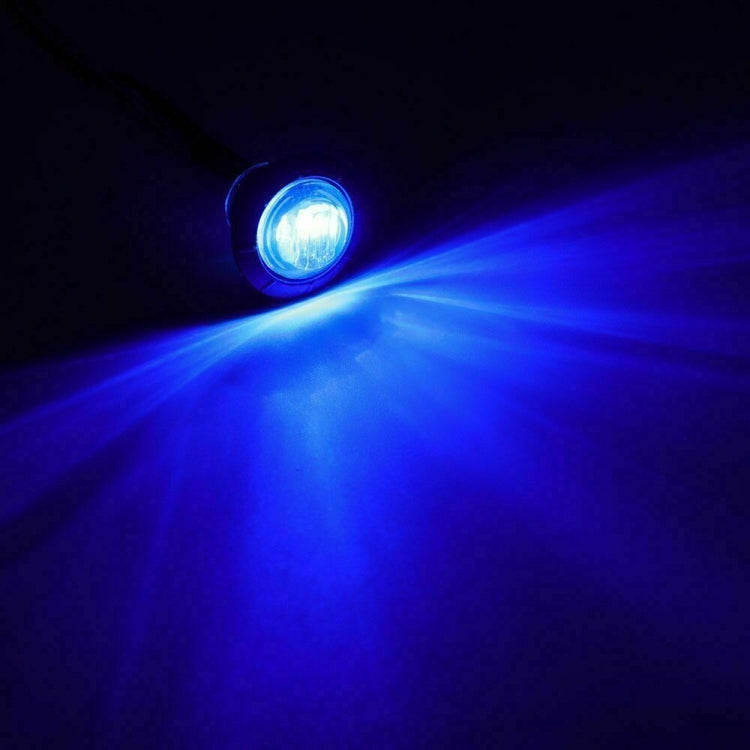 10 ชิ้น MK-118 3/4 นิ้วกรอบโลหะรถยนต์ / รถบรรทุก 3LEDs เครื่องหมายด้านข้างไฟแสดงสถานะหลอดไฟโคมไฟ, MK-118(Blue Light), MK-118(Green Light), MK-118(Red Light), MK-118(White Light), MK-118 (Yellow Light)