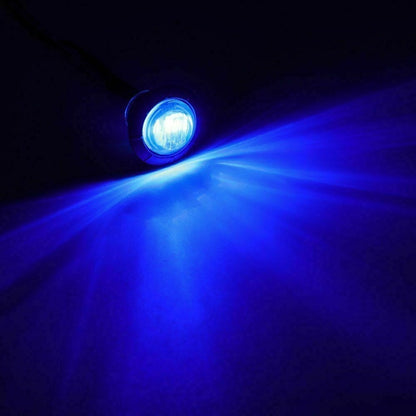10 ชิ้น MK-118 3/4 นิ้วกรอบโลหะรถยนต์ / รถบรรทุก 3LEDs เครื่องหมายด้านข้างไฟแสดงสถานะหลอดไฟโคมไฟ, MK-118(Blue Light), MK-118(Green Light), MK-118(Red Light), MK-118(White Light), MK-118 (Yellow Light)