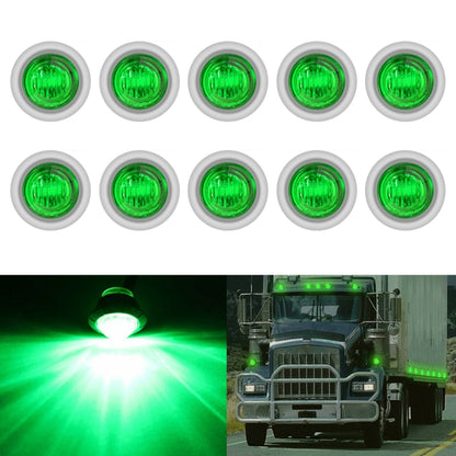 10 ชิ้น MK-118 3/4 นิ้วกรอบโลหะรถยนต์ / รถบรรทุก 3LEDs เครื่องหมายด้านข้างไฟแสดงสถานะหลอดไฟโคมไฟ, MK-118(Blue Light), MK-118(Green Light), MK-118(Red Light), MK-118(White Light), MK-118 (Yellow Light)